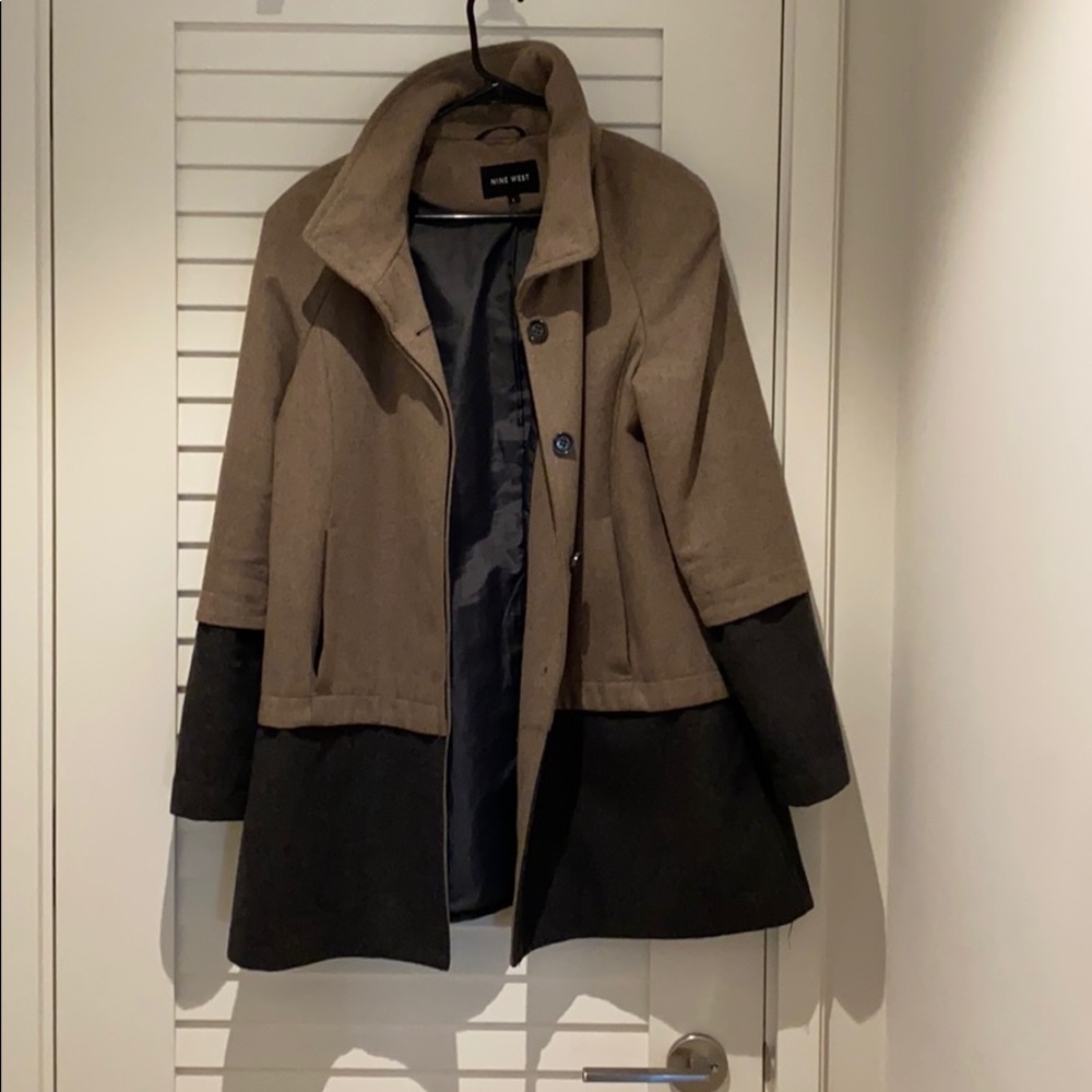 Nine West Two Tone Pea Coat